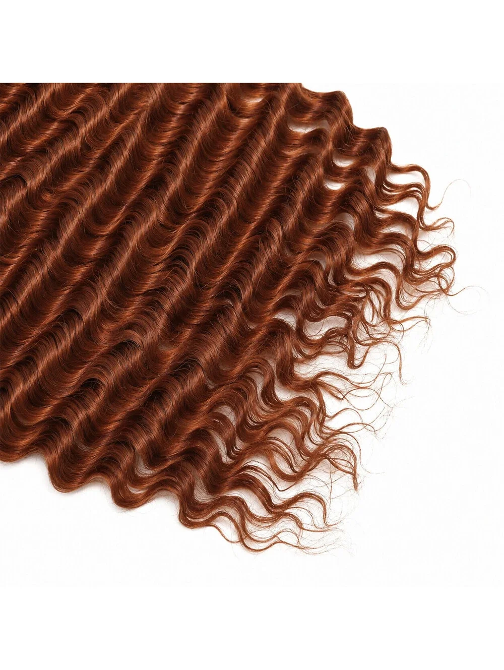 Deep Wave Braiding Hair 100% Human Hair 5 Bundles - Color #350 Ginger, 12 Inches
